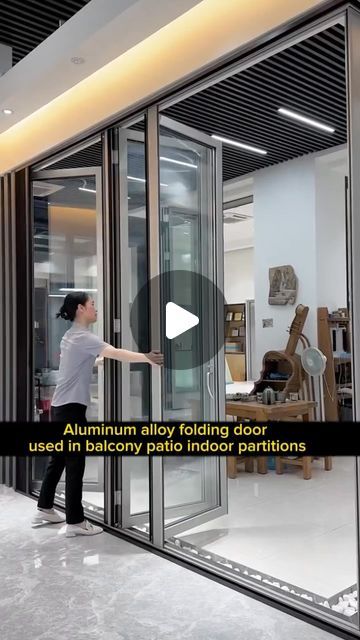 Folding Doors Ideas, Folding Door Design, Folding Doors Internal, Glass Partition Designs, Folding Patio Doors, Folding Partition, Folding Doors Interior, Partition Door, Sliding Folding Doors