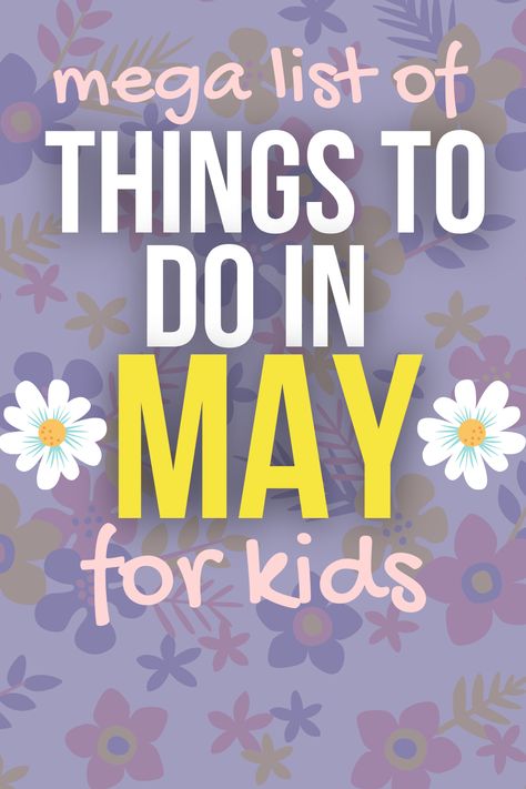 Need month of May calendar ideas? Try these creative May ideas for kids and May activities for toddlers, preschool, classroom activities and up! #Mayactivities #MonthOfMay #Mayideas #activitiescalendar #homeschooling May Ideas, May Activities, Summer Holidays Kids, Spring Kids Activities, Daycare Projects, May Month, Spring Lesson Plans, Preschool Calendar, Activity Calendar