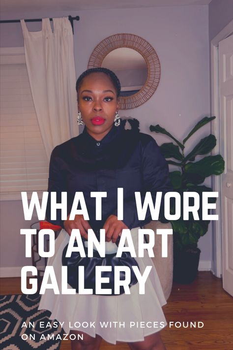 and easy outfit idea for an art show. Visit my youtube channel for full details and links Artist Gallery Opening Outfit, Art Show Outfit Ideas, Gallery Opening Outfit, Art Gallery Outfit Ideas, Art Exhibition Outfit Ideas, Art Gallery Outfit, Gallery Opening, Easy Outfit, Artist Gallery