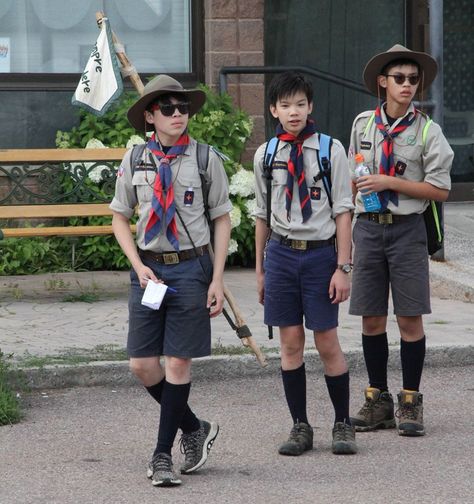 Boy Scout Costume, Scout Aesthetic, Scout Outfit, Boy Scout Uniform, Boy Scout Camping, Scout Uniform, Scout Badges, Boys Uniforms, Scout Camping