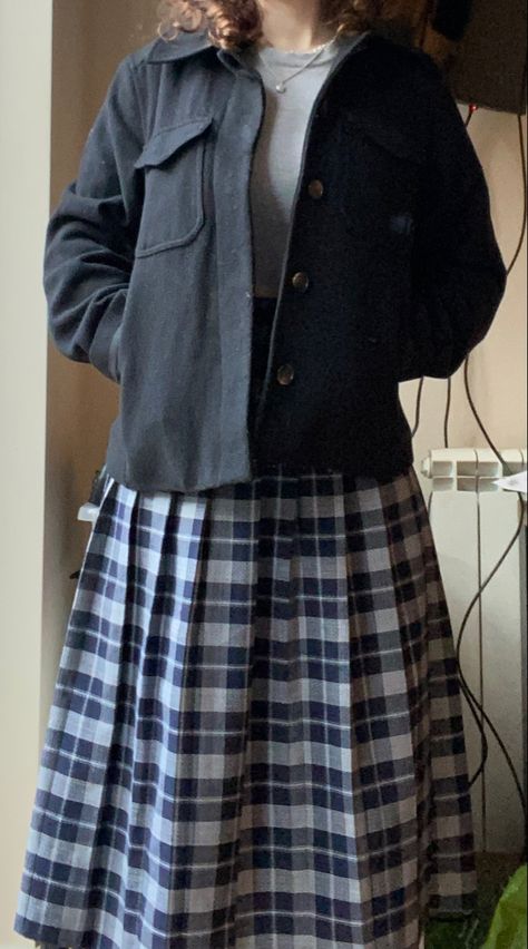 Pleated plaid kilt skirt blue navy white black jacket sixth form fashion outfit student business causal Plain Skirt Outfit, Blue Skirt Set, Sixth Form, Kilt Skirt, Navy Blue Skirt, Set Outfit, Something Else, Kilt, Fashion Outfit