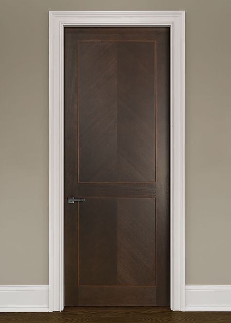 Modern Interior Wood Doors, Dark Wood Interior Doors, Dark Doors Interior, Dark Wood Doors Interior, Walnut Doors Interior, Brown Doors Interior, Door With Moulding, Modern Room Doors, Doors Interior Modern Luxury