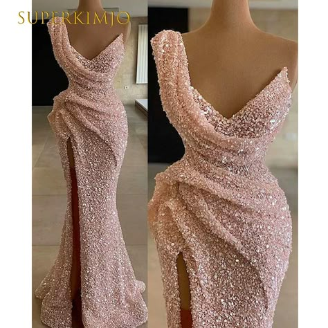 Pink evening dress