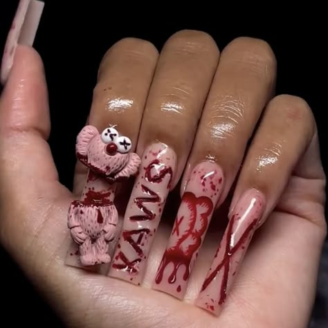 Disney Halloween Nails, Holloween Nails, Spooky Nails, Acrylic Toe Nails, Halloween Acrylic Nails, Long Acrylic Nail Designs, Hard Nails, Drip Nails, Spooky Szn