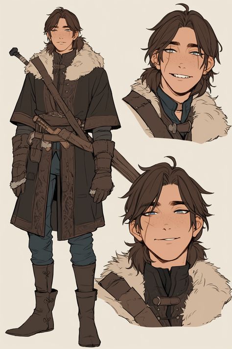 Werewolf Character Design Male, Dnd Winter Clothes, Witcher Character Design, Dnd Human Male, Modern Male Witch, Male Dnd Character Design, Dnd Character Design Male, Wizard Clothing, Male Witch Aesthetic