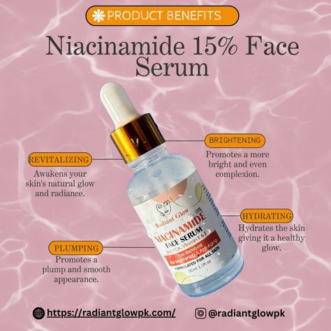 Transform your skin with our Niacinamide 15% Face Serum! 🌟 Priced at just 1499 RS, this powerful serum is your ultimate skincare companion for a brighter, smoother complexion. Key Benefits: Minimizes pore size for a refined look Improves skin texture, leaving it soft and smooth Helps fade dark spots and even out skin tone 💧 Grab yours now and enjoy radiant, youthful skin! #RadiantSkin #radiant #RadiantGlow #radiantglowpakistan #radiantglowpk #NiacinamideSerum #COSRX #RadiantGlow #GlowingS... Healthy Face, Tan Removal, Fade Dark Spots, Minimize Pores, Improve Skin Texture, Even Out Skin Tone, Brightening Serum, Youthful Skin, Skin Texture