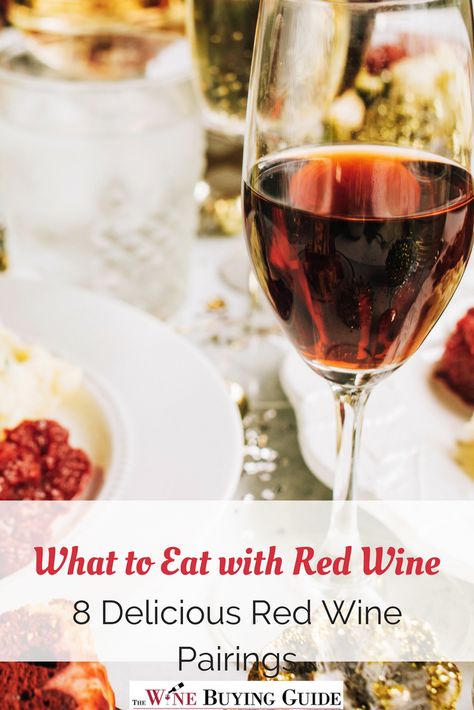 Love red wine but don't know what foods to pair with it? We have your easy-to-use guide right here... including ideas for appetizers and takeout food! | From TheWineBuyingGuide.com Red Wine Pairing Food, Wine Pairings Chart, Wine Party Appetizers, Wine Pairing Party, Red Wine Pairing, Wine And Pizza, Red Blend Wine, Sweet Red Wines, Best Red Wine