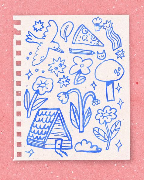 Did a doodle!! Used a scan of a pretty paper as background hehe!! #doodle #digitalsketchbook #doodleart Doodle Collage Drawings, Doodling Ideas Patterns, Doodle Exercises, Everyday Doodles, Background Doodles, Writing Doodles, Scrapbook Doodles, Sketchbook Exercises, Crayon Doodles