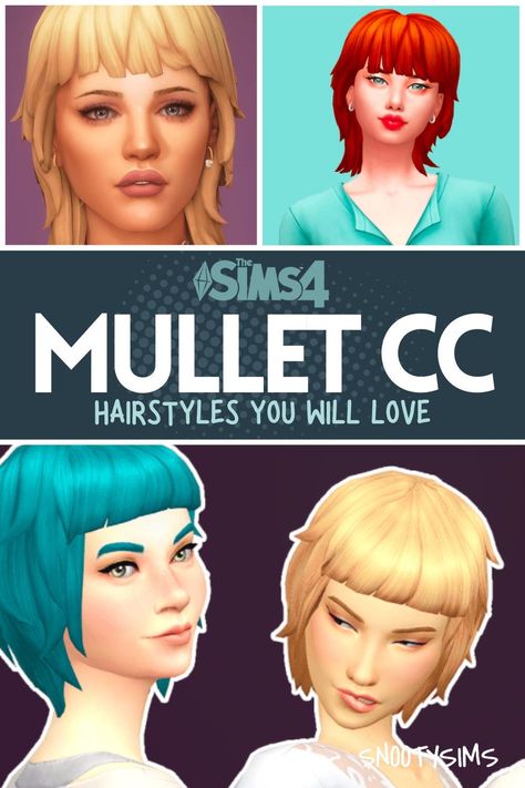 Everyone’s sporting the mullet haircut nowadays. And for that reason we’re bringing more of it in the Sims 4. Technically, a mullet is a feathered hairstyle that is cut short at the front and sides, while the top is left long. The reason why simmers like us like it is because it easily blends well into everyday outfits. Ts4 Wolfcut, Curly Mullet Sims 4 Cc, Ts4 Mullet, Sims 4 Cc Mullet Hair, Sims 4 Cc Hair Male Curly Mullet, Ts4 Mullet Cc, Sims 4 Mullet Hair, Sims 4 Cc Maxis Match Buzzcut, Spiky Hair Sims 4 Cc