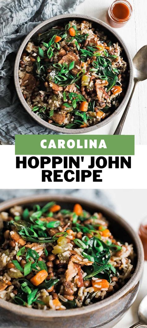 Hoppin Johns Recipe Southern Style, Hoping John Recipe, Hoppin John Recipe Southern Style, America Recipes, Gf Soups, Hoppin John Recipe, Ham And Green Beans, Southern Foods, Grazing Food