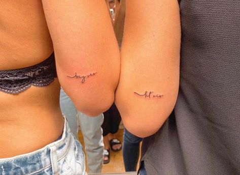 Delicate Tattoos For Women, Maching Tattoos, Twin Tattoos, Matching Friend Tattoos, Matching Sister Tattoos, Sibling Tattoos, Small Pretty Tattoos, Petite Tattoos, Small Girl Tattoos