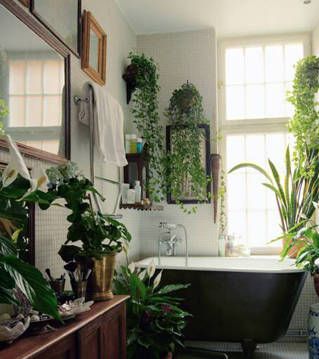 Design Insiders' Weekly Finds: April 8 - ELLE DECOR Bathroom Plants, Design Del Prodotto, Green Bathroom, Bath Tub, Beautiful Bathrooms, Bathroom Styling, My New Room, Home Fashion, My Dream Home