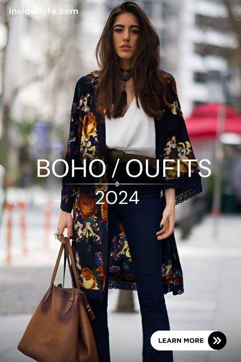 🍂✨ Rock your fall style with 20+ chic boho outfits! Think flowy layers, earthy tones, and cozy vibes. #BohoFall #FallFashion Eastern Style Fashion, Boho Work Attire, Casual Boho Chic Outfits, Urban Bohemian Fashion, Boho Outfits For Winter, Boho Hippy Outfits, Boho Hipster Outfits, Bohemian Office Outfit, Bohemian Winter Outfits Boho Chic