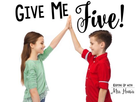 Give Me Five - a back to school get to know you activity. Five Things You Like About Me, Give Me Five Classroom Rules, Give Me Five, Get To Know You Activities, Teachable Moments, Teaching Activities, Keep Up, Getting To Know You, Getting To Know