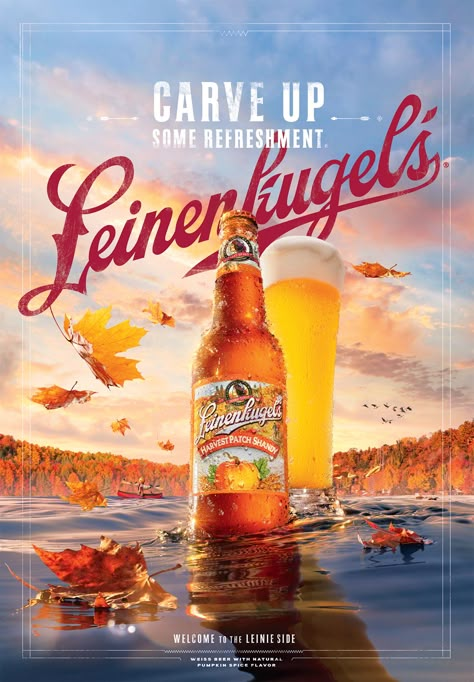 Leinenkugel's on Behance Beer Advertising Design, Product Poster Design, Beer Poster Design, Poster Beer, Electric Art, Beer Advertisement, Beer Ads, Drink Poster, Beer Advertising