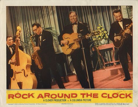 Lobby Card from the film Rock Around The Clock 1950s Rock And Roll, Bill Haley, Rock Around The Clock, Rock And, Classic Rock And Roll, Famous Musicians, Columbia Pictures, Rock Legends, Lobby Cards