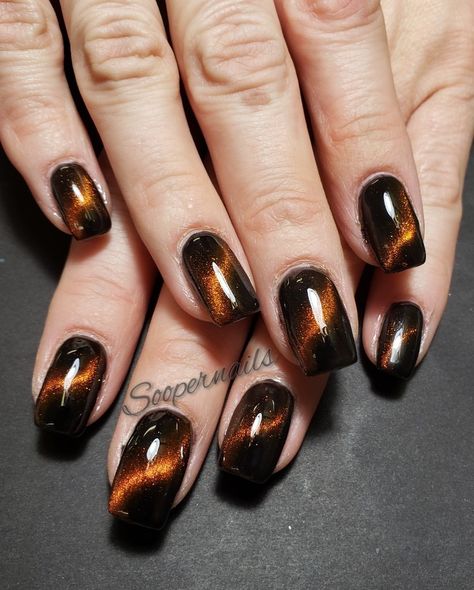 Tiger Eye Acrylic Nails, Red Tiger Eye Nails, Tiger Eye French Nails, Tiger Eye Gel Nails, Tigers Eye Nails, Colorful Tortoise Shell Nails, Eye Nails, Cat Eye Nails, Tigers Eye