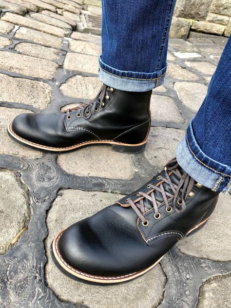 Red Wing Blacksmith Outfit, Redwing Blacksmith, Blacksmith Outfit, Wing Outfit, Red Wing Outfit, Red Wing Blacksmith, Viberg Boots, Heritage Shoes, Boot Outfits