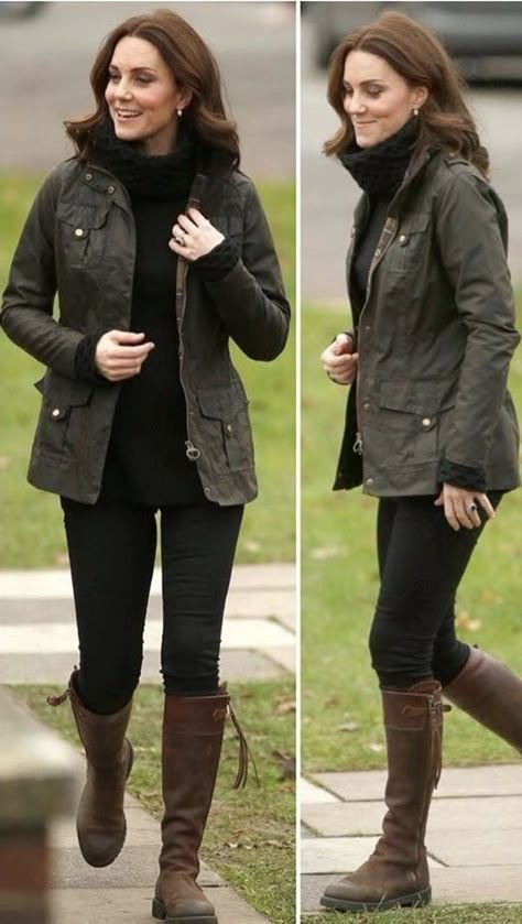 Mode Style Anglais, English Country Fashion, Countryside Outfit, Countryside Fashion, Kate Middleton Style Outfits, British Country Style, Looks Kate Middleton, Barbour Style, Countryside Style