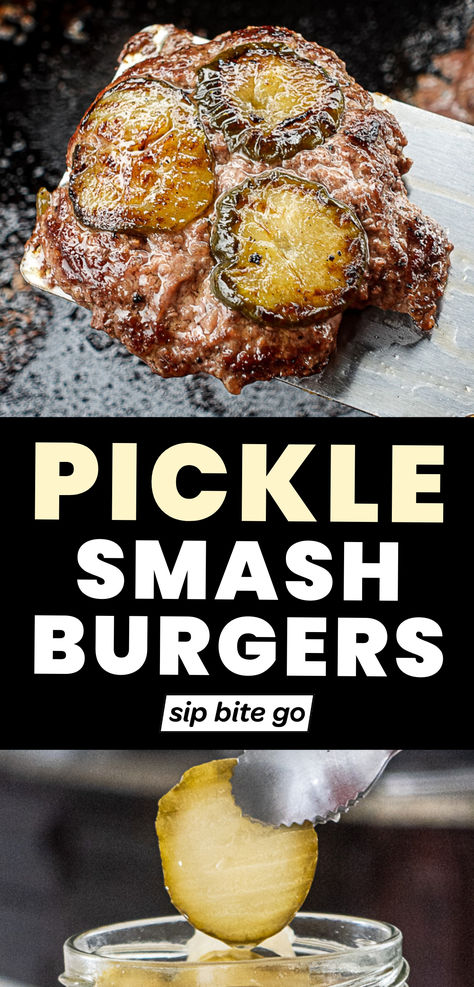 Griddled Pickle Smash Burgers with fresh pickle Pickle Burger, Blackstone Smash Burger, Burgers On A Griddle, Smash Burgers On Griddle, Smash Burger On Griddle, How To Make Smash Burgers On Griddle, Black Stone Griddle Smash Burger, Smash Burgers On Griddle Video, Burger Recipes Seasoning