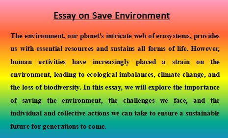 Essay on Save Environment: Our Responsibility for a Sustainable Future Save Earth Save Life, Environment Essay, Recycling Quotes, Essay Writing Examples, College Essay Examples, Argumentative Essay Topics, Informative Essay, Save Environment, Essay Writing Skills