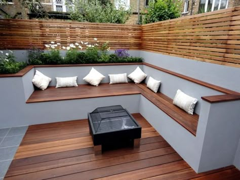 ENJOY THE NATURE WITH GARDEN SEAT Popular 25+ best ideas about Garden Benches on Pinterest | Diy garden benches, garden bench seat Stucco Wall, Decking Ideas, Garden Seating Area, Corner Seating, Wooden Garden Benches, Backyard Seating, Pallet Sofa, Garden Area, Landscape Designs