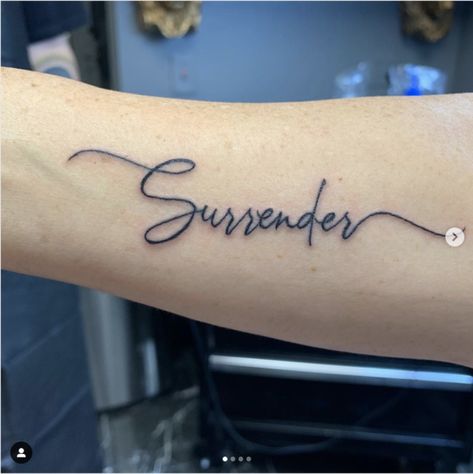 Tattoo For People Pleaser, No Control Tattoo, I Surrender Tattoo, Surrender Symbol, People Pleaser Tattoo, Surrender Tattoo, I Have Had Enough, Natalie Jill Fitness, Faith Tattoos