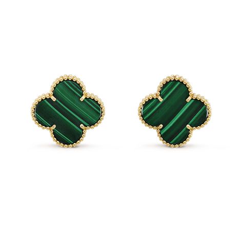 Green Van Cleef, Van Cleef Arpels Green, Vintage Alhambra Earrings, Alhambra Earrings, Gold Office, Van Cleef & Arpels, Green Vans, Green Clover, Clover Green