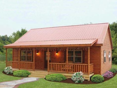 Our Musketeer cabin, a cape cod log home., is a good choice for a retirement place – or for any of the many other reasons you may want everything on one level. Prefab Log Cabins, Modular Log Homes, Modular Log Cabin, Modular Cabins, Cozy Log Cabin, Log Cabin Ideas, Small Log Cabin, Log Cabin Kits, Prefab Cabins