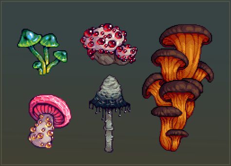 Pixel Art Mushroom, Christmas Pixel Art, Christmas Pixel, Art Mushroom, Pixel Art Tutorial, Arte 8 Bits, 8bit Art, Cool Pixel Art, Isometric Design