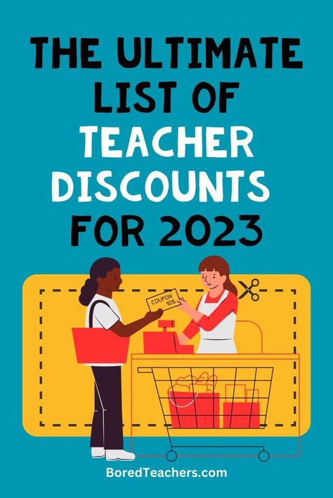 The Ultimate List of Teacher Discounts for 2023 Confidence In School, Teacher Lifestyle, Thanks Teacher, Math Classroom Decorations, Discounts For Teachers, Teacher Wear, Teacher Aesthetic, Monthly Bills, Teacher Favorites