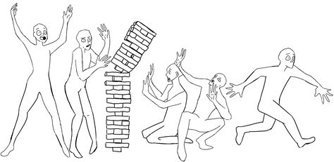 draw the squad jenga! Draw The Squad 3 People, Connect 4, Draw The Squad, Drawings Of Friends, Drawing Expressions, Drawing Templates, Funny Drawings, Figure Drawing Reference, 3 People