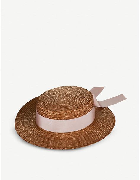 FEDERICA MORETTI Lau straw boater hat Straw Boater Hat, Straw Boater, Boater Hat, Lady Gaga, Rihanna, Floppy Hat, Hats For Women, Milan, Straw