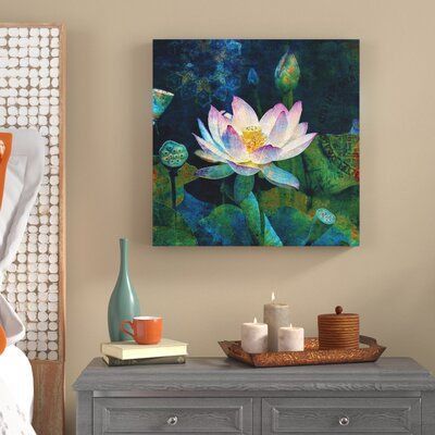 Lotus Flower Painting, Anemone Bouquet, Blossom Painting, Lotus Painting, Night Sky Painting, Blooming Lotus, Flower Painting Canvas, Painted Flower Pots, Lotus Blossom