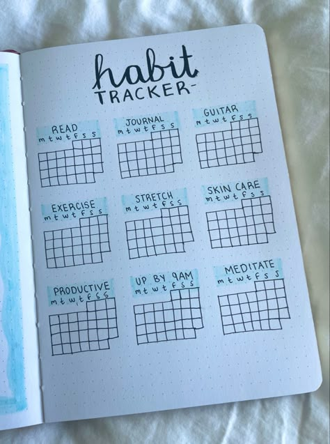 Minimalist habit tracker , simple habit tracker bullet journal , bullet journal habit tracker , blue habit tracker 2024 Goal Tracker, Bujo Monthly Habit Tracker, Habit Tracker Notebook, Habit Tracker Page Ideas, Habit Tracker Bullet Journal Yearly, Yearly Habit Tracker Bullet Journal, Habit Trackers Ideas, 2024 Dot Journal, 2024 Habit Tracker