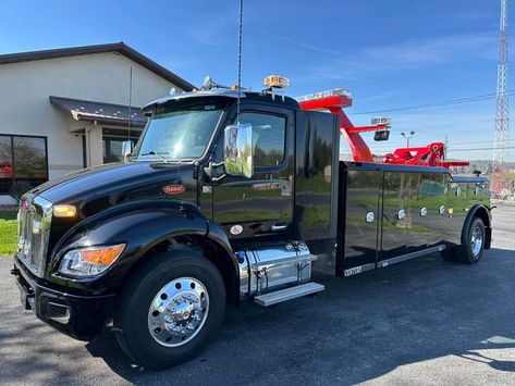 East Penn Truck Equipment on Instagram: "Not your average 4024! This unit is available for sale at our Bethlehem location. Below are some of the options included in this truck. Give our sales team a call at 610-694-9234 for pricing and further information.  Due to distributor agreements with Miller Industries, we are unable to post pricing.  2024 Peterbilt 537  258” wheelbase 33k GVW PX-9 350hp Allison 3000RDS Zinc coated frame rails Full steel inner liner Locking rear differential  Front/rear air disc brakes  Century 4024 body 30” saddle box Extendable rear outriggers Keypad and wireless remote Heavy duty chain kit Shackle kit Two 12 ton snatch blocks Tool cabinet Power inverter  Dual camera system" All European Countries, Towing And Recovery, Team A, Power Inverter, Tool Cabinet, Rear Differential, Heavy Duty Truck, European Countries, Pressure Washer