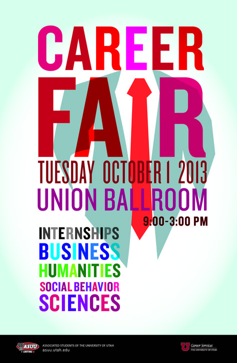 I like this, a bit too literal.  The letters at the bottom are a bit too colorful. But I like the balance. Education Fair Poster Design, Career Fair Booth, Job Fair Poster, Education Expo Poster, Career Fair Poster Design, Career Fair Elementary School, Job Fair Flyer Design, Student Government, Advertising Graphics