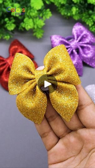 Foam Sheets Crafts, Foam Bows Diy, Fluffy Bow Diy, How To Make A Bow Hair Clip, Foam Sheet Hair Accessories, Handmade Hair Accessories Diy, How To Make Hair Bows, Foam Hair Bows, Bows Diy Ribbon Step By Step Hair Clips