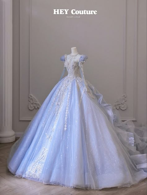 Princess Dresses Blue, Cloud 9 Prom Theme Dress, Elsa Quinceanera Dress, Princess Dress Ball Gowns, 18th Gown, Debut Dresses Filipino, Modest Ball Gowns, Debut Gowns 18th Elegant, Hey Couture