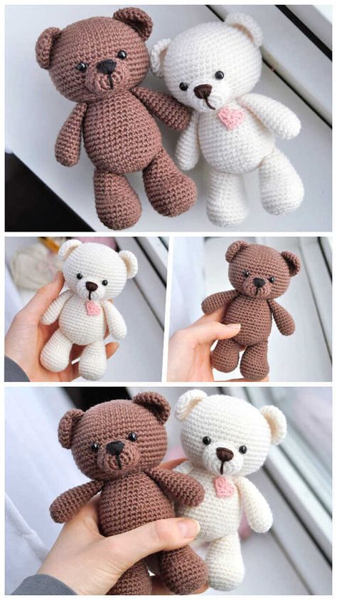 Amigurumi Plush Bear Free Pattern Amirugami Crochet, Crochet Teddy Bear Pattern Free Easy, Teddy Bear Crochet Pattern Free, Amigurumi Bear Free Pattern, Bear Amigurumi Free Pattern, Toys Quotes, Crochet Teddy Bear Pattern Free, Teddy Bear Patterns Free, Teddy Bear Knitting Pattern