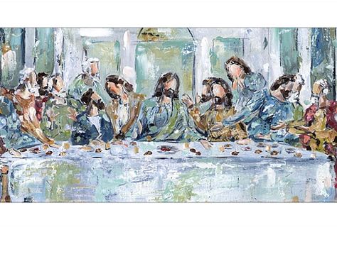 The Last Supper Painting, Religious Artwork, Biblical Art, Last Supper, Jesus Art, Table Display, Frame Decor, Paintings & Prints, Framed Tv