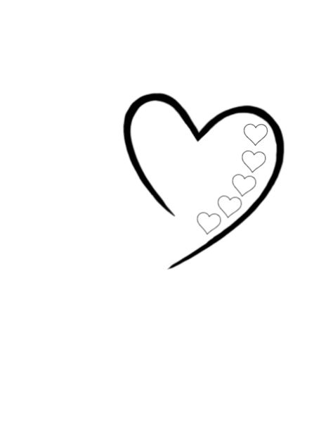 Six Hearts Tattoo, 7 Hearts Tattoo, 5 Hearts Tattoo Family, Five Hearts Tattoo, Mom Of 5 Tattoo Ideas, Hart Tattoo Design, 4 Kids Tattoo Ideas For Moms, 5 Hearts Tattoo, 4 Hearts Tattoo