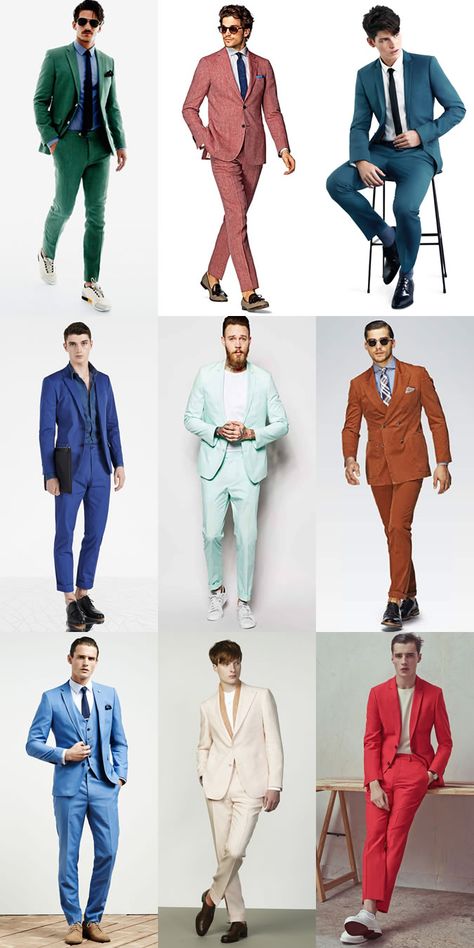 2 Peace Suit For Men, Coloured Suits Men, Best Colour Suits For Men, Bold Suits For Men, Men’s Prom Looks, Colourful Mens Suits, Colourful Suits Men, Mens Colorful Suits, Men’s Fashion Suits