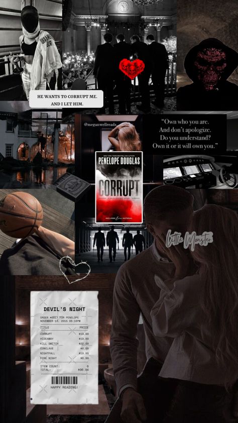 Corrupt | Penelope Douglas | Michael & Erika #corruptpenelopedouglas #devilsnight #devilsnightseries #michaelanderika Corrupt Penelope Douglas, Devil's Night Penelope Douglas, Imagination Quotes, Penelope Douglas, Dark Stories, Dark Books, Night Book, Dark Romance Books, Book Wallpaper