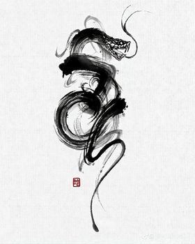 Japanese Tattoo Art Snake, Aesthetic Tattoo Template, Snake Tattoo Japanese Style, Smokey Snake Tattoo, Celtic Snake Tattoo, Snake Sketch Tattoo, Japan Snake Tattoo, Japanese Snake Tattoo Design, Chinese Snake Tattoo