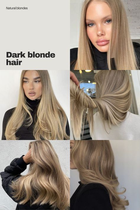 #DarkBlonde #LongHair #BlondeSelfies #HairColorInspiration #HairColorFor2024 7 Blonde Hair Level, Glazed Donut Hair, Fall 24 Hair Trends, Hair Colors For Neutral Skin Tones, Light Blonde To Dark Blonde, Cool Dark Blonde Hair, Natural Looking Blonde Hair, Cool Dark Blonde, Dark Natural Blonde