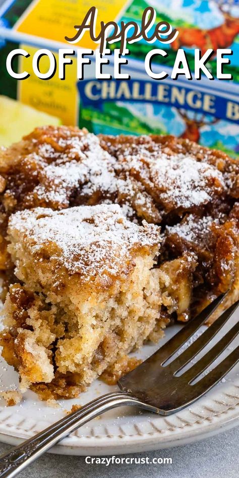 BEST Apple Coffee Cake Recipe - Crazy for Crust Apple Sweets, Apple Coffee Cake, Fall Eats, Crumb Coffee Cakes, Apple Cinnamon Cake, Apple Coffee, Cake Apple, Brunch Cake, Apple Coffee Cakes