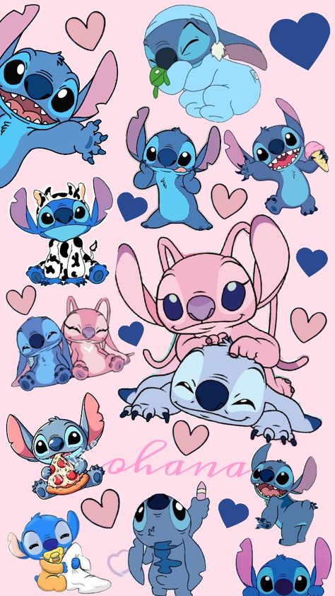 💙💖 Pink Stitch Wallpaper, Stitch Collage, Stitch Image, Purple Galaxy Wallpaper, Lilo And Stitch Characters, Christmas Wallpaper Iphone Cute, Stitch Coloring Pages, Cute Iphone Wallpaper Tumblr, ليلو وستيتش