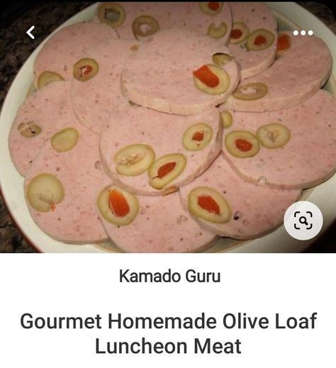 Deer Marinade, Homemade Luncheon Meat Recipe, Homemade Bologna, Luncheon Meat Recipe, Deli Meat Recipes, Olive Loaf, Bologna Recipes, Curing Meat, Meat Curing