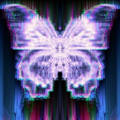 Glitch Butterfly, Cyberpunk Butterfly, Techno Core, Vapor Aesthetic, Electric Butterfly, Winx Tecna, Pixel Sorting, Bar Image, Digital Aesthetic